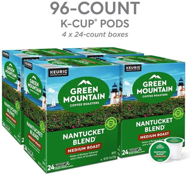 Alt view image 4 of 14 - Green Mountain Coffee Roasters Nantucket Blend, Keurig Single-Serve K-Cup Pods, Medium Roast Coffee, 96 Count/Carton