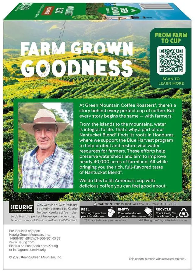 Alt view image 14 of 14 - Green Mountain Coffee Roasters Nantucket Blend, Keurig Single-Serve K-Cup Pods, Medium Roast Coffee, 96 Count/Carton