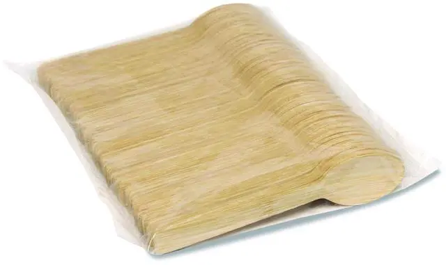 Alt view image 2 of 3 - Dixie ANSBAM Bamboo Cutlery - Mediumweight Spoon - Paper - Light Golden - 100/Pack - 10 Packs/Carton