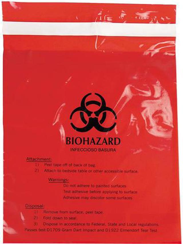 Stick-on Biohazard Infectious Waste Bag