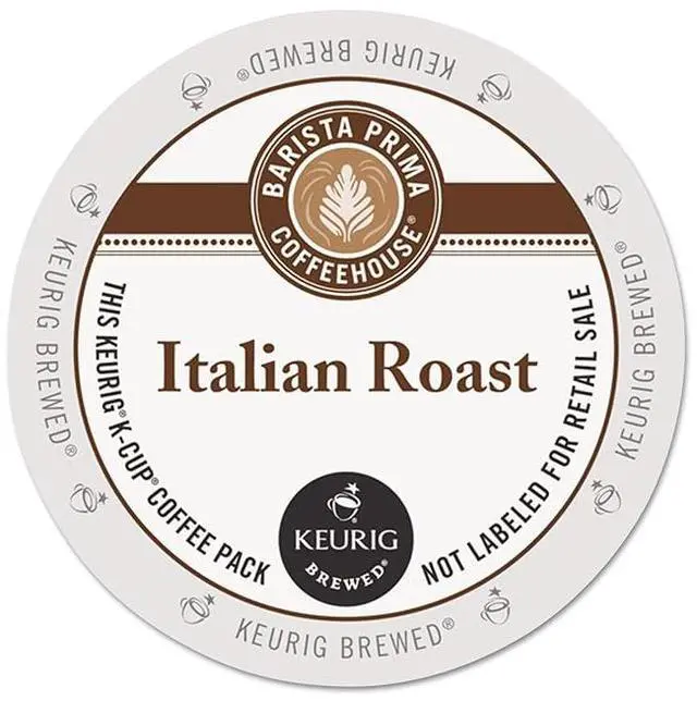 Alt view image 2 of 3 - Barista Prima Coffeehouse Italian Roast Keurig Single Serve K-Cup Pods, Dark Roast, 24 Pods Per Pack, Case Of 4 Packs