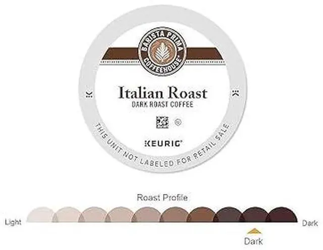 Alt view image 3 of 3 - Barista Prima Coffeehouse Italian Roast Keurig Single Serve K-Cup Pods, Dark Roast, 24 Pods Per Pack, Case Of 4 Packs