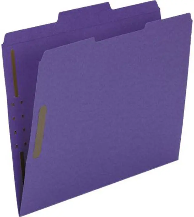 Main image of Smead Top Tab Colored 2-Fastener Folders  1/3-Cut Tabs  Letter Size  Purple  50/Box 13040