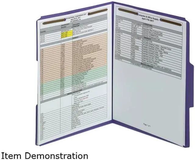 Alt view image 4 of 4 - Smead Top Tab Colored 2-Fastener Folders  1/3-Cut Tabs  Letter Size  Purple  50/Box 13040