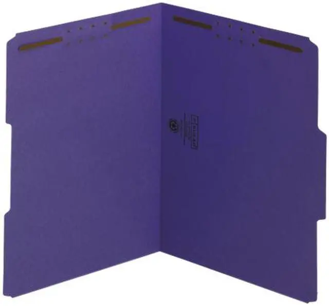 Alt view image 2 of 4 - Smead Top Tab Colored 2-Fastener Folders  1/3-Cut Tabs  Letter Size  Purple  50/Box 13040
