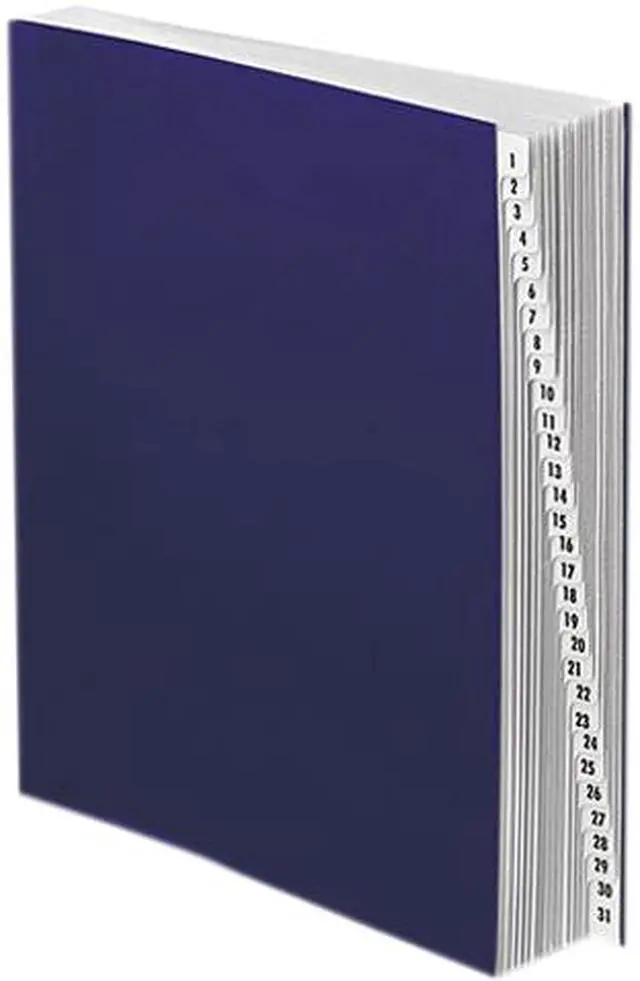 Main image of Tops DDF4OX Expanding Desk File, 1-31, Letter, Acrylic-Coated Pressboard, Dark Blue