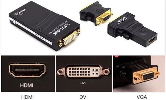 Alt view image 2 of 7 - Wavlink USB To VGA DVI HDMI Video Graphics Display Adapter, Displaylink Chip Supports up to 6 Monitor Displays, Up to 1920 x 1080@60Hz For Windows, Mac OS & Chrome OS, More Efficient Home Office