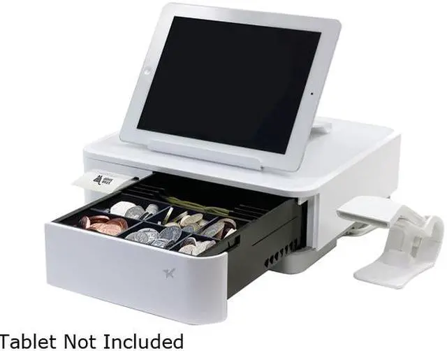 Main image of Star Micronics 39650111 mPOP Multifunction POS System with Scanner, Integrated Printer & Cash Drawer, Universal Tablet Stand, White - POP10-B1 WHT US