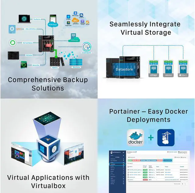 Alt view image 6 of 6 - Asustor AS6604T 4 Bay Lockerstor 4 Desktop NAS (Diskless)