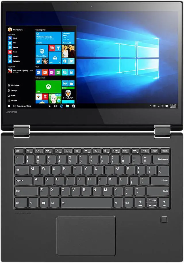 Alt view image 5 of 16 - Lenovo Flex 5 1470 (81C9000JUS) Intel Core i7 8th Gen 8550U (1.80 GHz) 8 GB Memory 512 GB SSD 14" Touchscreen 1920 x 1080 Convertible 2-in-1 Laptop Windows 10 Home 64-Bit