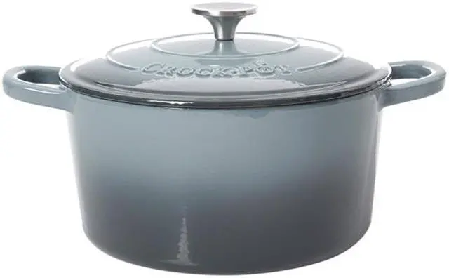 Alt view image 2 of 4 - Crock-Pot Artisan Cast Iron Dutch Oven, 5 quart, Slate Gray