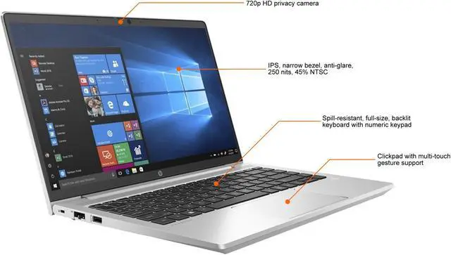 Alt view image 12 of 12 - HP Laptop ProBook 455 G8 AMD Ryzen 7 5800U 16GB Memory 512 GB PCIe SSD AMD Radeon Graphics 15.6" Non-Touch Screen Windows 10 Pro 64-bit 4J226UT#ABA
