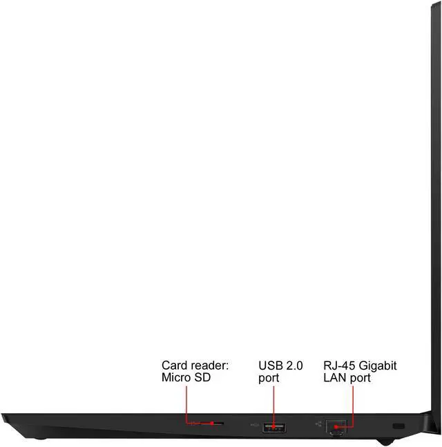 Alt view image 5 of 6 - Lenovo Laptop ThinkPad E495 AMD Ryzen 5 3500U 8GB Memory 256 GB SSD AMD Radeon Vega 8 14.0" Non-Touch Screen Windows 10 Pro 64-bit 20NE0002US