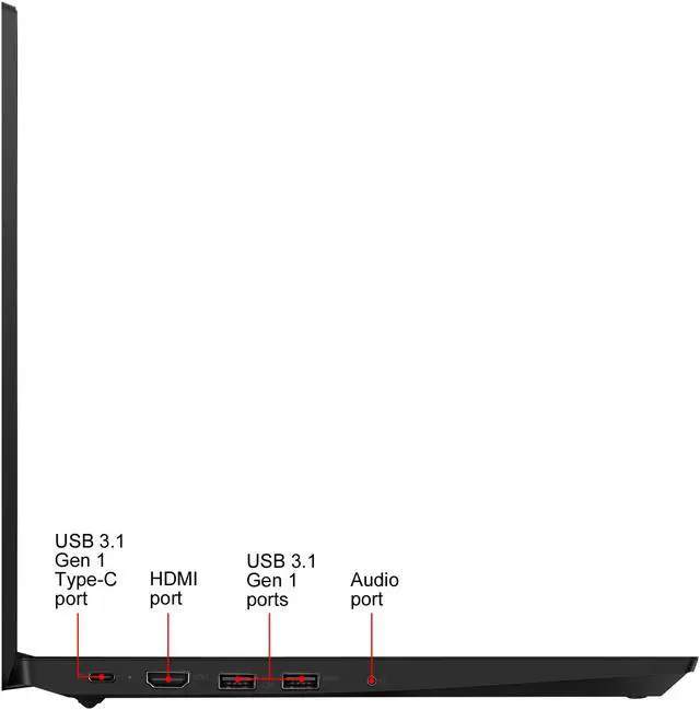 Alt view image 6 of 6 - Lenovo Laptop ThinkPad E495 AMD Ryzen 5 3500U 8GB Memory 256 GB SSD AMD Radeon Vega 8 14.0" Non-Touch Screen Windows 10 Pro 64-bit 20NE0002US