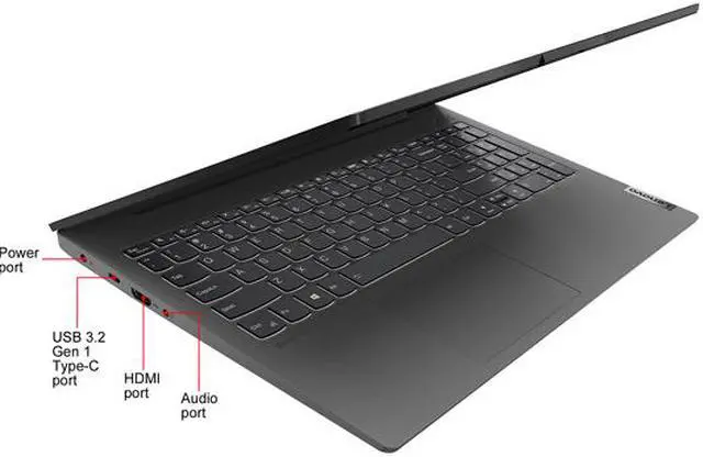 Alt view image 5 of 9 - Lenovo Laptop IdeaPad 5 15IIL05 Intel Core i5-1035G1 8GB Memory 256 GB PCIe SSD Intel UHD Graphics 15.6" Non-Touch Screen Windows 10 Home 64-bit 81YK000SUS