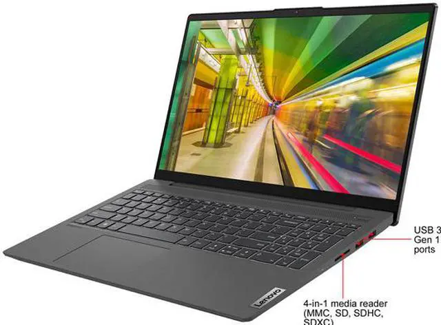 Alt view image 3 of 9 - Lenovo Laptop IdeaPad 5 15IIL05 Intel Core i5-1035G1 8GB Memory 256 GB PCIe SSD Intel UHD Graphics 15.6" Non-Touch Screen Windows 10 Home 64-bit 81YK000SUS