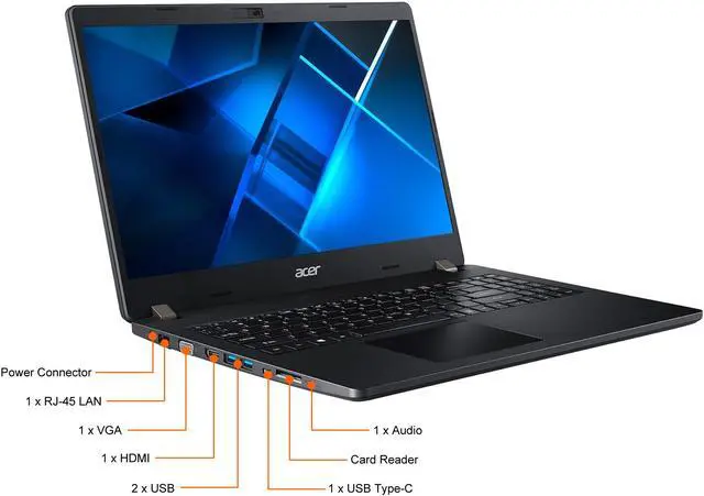 Alt view image 7 of 13 - Acer TravelMate P2 P215-53 TMP215-53-704M 15.6" Notebook - Full HD - 1920 x 1080 - Intel Core i7 (11th Gen) i7-1165G7 Quad-core (4 Core) 2.80 GHz - 8 GB RAM - 256 GB SSD - Windows 10 Pro - Intel