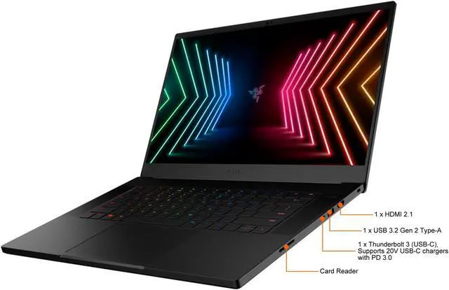 Alt view image 4 of 15 - Razer Blade 15 Advanced - 15.6" GeForce RTX 3070 Laptop GPU - Intel Core i7-10875H  - 16GB Memory - 1 TB PCIe SSD - Windows 10 Home 64-bit - Gaming Laptop - 360 Hz (RZ09-0367BEC3-R3U1 )