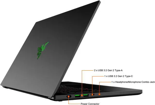 Alt view image 11 of 15 - Razer Blade 15 Advanced - 15.6" GeForce RTX 3070 Laptop GPU - Intel Core i7-10875H  - 16GB Memory - 1 TB PCIe SSD - Windows 10 Home 64-bit - Gaming Laptop - 360 Hz (RZ09-0367BEC3-R3U1 )