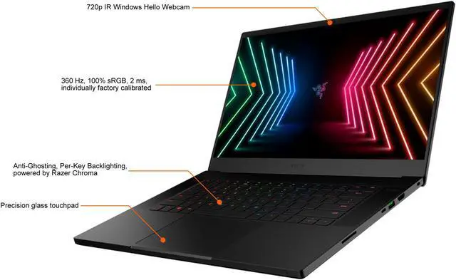 Alt view image 5 of 15 - Razer Blade 15 Advanced - 15.6" GeForce RTX 3070 Laptop GPU - Intel Core i7-10875H  - 16GB Memory - 1 TB PCIe SSD - Windows 10 Home 64-bit - Gaming Laptop - 360 Hz (RZ09-0367BEC3-R3U1 )