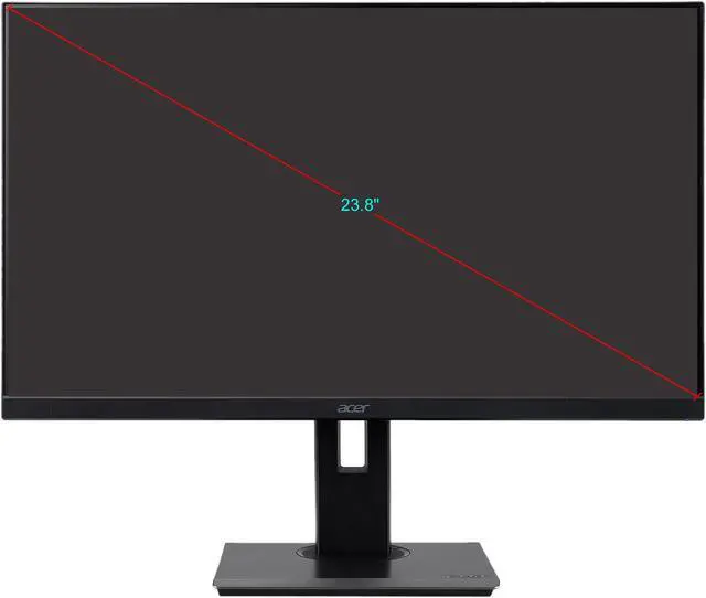 Alt view image 6 of 6 - Acer B247Y 24" (Actual Size: 23.8") Full HD 1920 x 1080 Height Adjustable IPS Monitor with 2 x 4W Speakers
