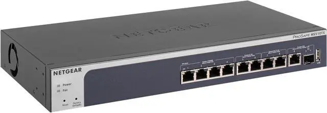 Main image of NETGEAR 8-Port Multi-Gigabit Smart Managed Pro Switch with 10G Copper/Fiber Uplinks (MS510TX)