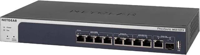 Alt view image 2 of 5 - NETGEAR 8-Port Multi-Gigabit Smart Managed Pro Switch with 10G Copper/Fiber Uplinks (MS510TX)
