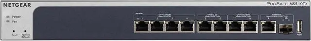 Alt view image 4 of 5 - NETGEAR 8-Port Multi-Gigabit Smart Managed Pro Switch with 10G Copper/Fiber Uplinks (MS510TX)