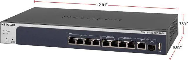 Alt view image 3 of 5 - NETGEAR 8-Port Multi-Gigabit Smart Managed Pro Switch with 10G Copper/Fiber Uplinks (MS510TX)