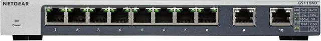 Alt view image 5 of 7 - NETGEAR 8-Port Gigabit Ethernet Unmanaged Switch with 2-Port 5-Speed 10-Gigabit/Multi-Gigabit | GS110MX