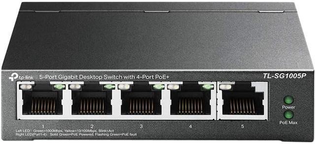 5 Port Gigabit PoE+ Switch (4 PoE+ Ports