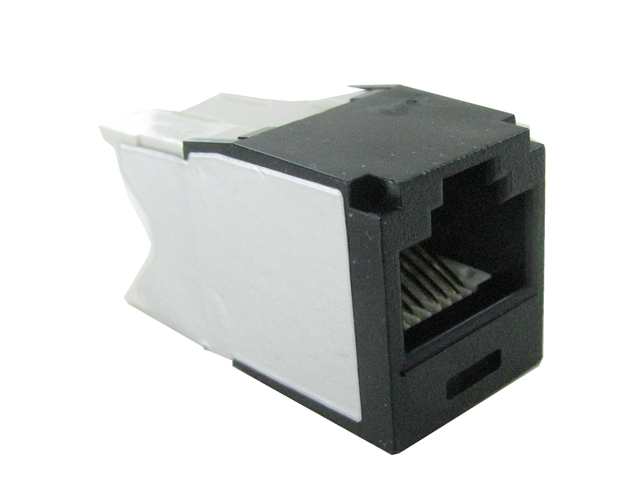 Alt view image 4 of 7 - Panduit CJ6X88TGBL Mini-Com TX6A Cat6A RJ45 Ethernet Jack Module, 10Gbps UTP Unshielded, Black