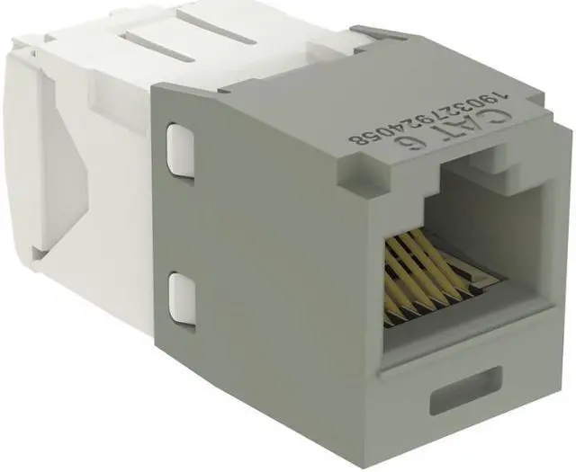 Main image of Panduit CJ688TGIG-24 Mini-Com TX6 Plus Cat6 Jack Module, Gray, Pack of 24