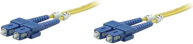 Main image of Intellinet Fiber Optic Patch Cable, Duplex, Single-Mode, SC/SC, 9/125 Âµm, OS2, 10.0 m (33.0 ft.), Yellow