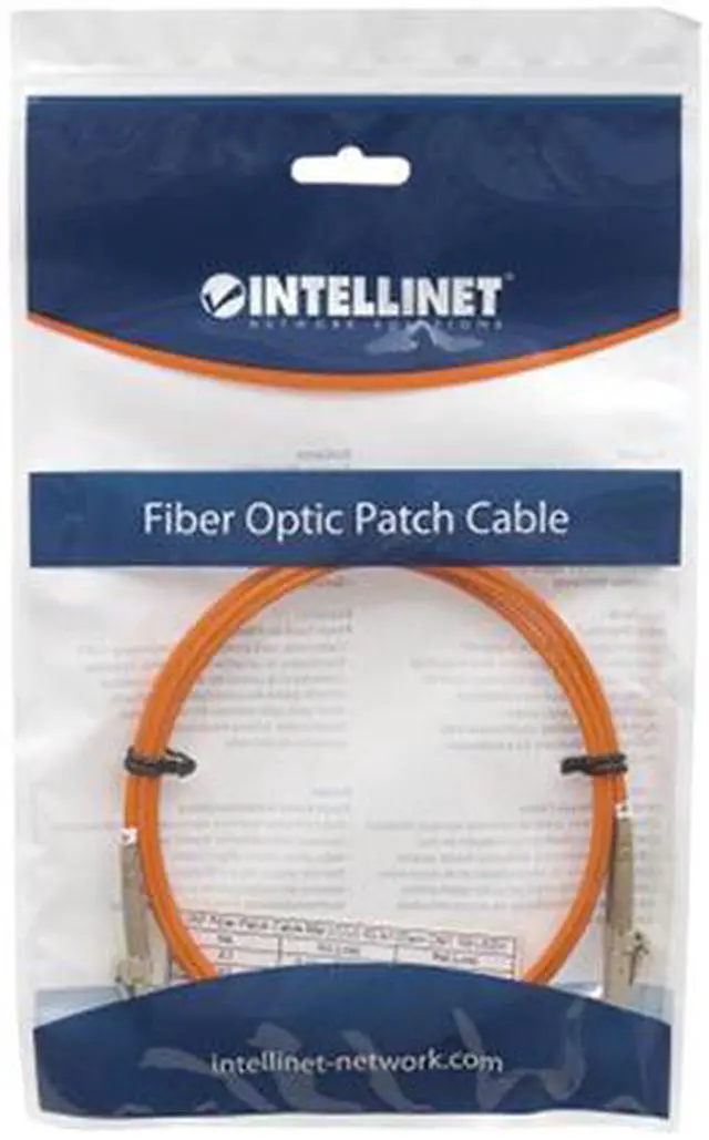 Alt view image 4 of 4 - Intellinet Fiber Optic Patch Cable, Duplex, Multimode, LC/SC, 62.5/125 µm, OM1, 1.0 m (3.0 ft.), Orange