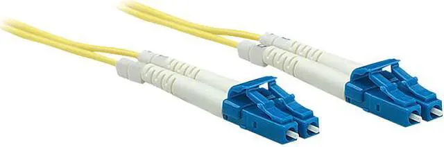 Main image of Intellinet Fiber Optic Patch Cable, Duplex, Single-Mode, LC/LC, 9/125 µm, OS2, 10.0 m (33.0 ft.), Yellow