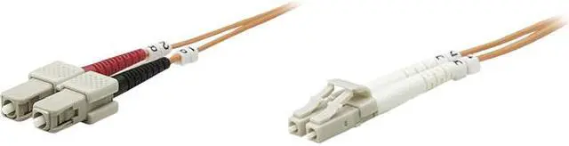 Main image of Intellinet Fiber Optic Patch Cable, Duplex, Multimode, LC/SC, 62.5/125 Âµm, OM1, 5.0 m (14.0 ft.), Orange