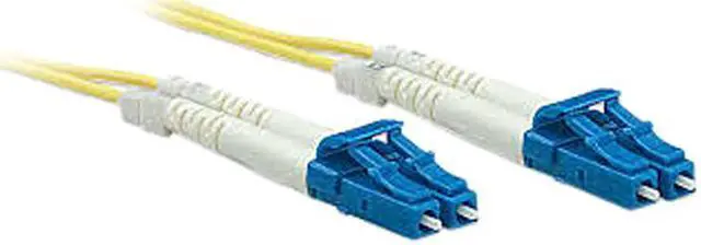 Main image of Intellinet Fiber Optic Patch Cable, Duplex, Single-Mode, LC/LC, 9/125 Âµm, OS2, 5.0 m (14.0 ft.), Yellow