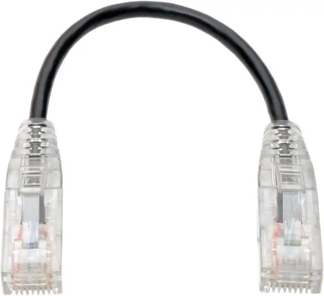 Alt view image 2 of 4 - Tripp Lite Cat6 Utp Patch Cable (Rj45) - M/M Gigabit Snagless Molded Slim Black 8 In
