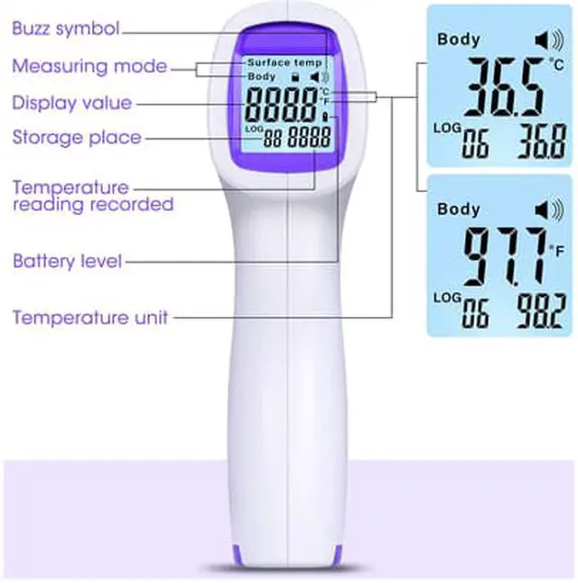 Alt view image 4 of 4 - Banne Non-Contact Infrared Forehead Digital Thermometer Accurate Instant Reading for Adults and Kids