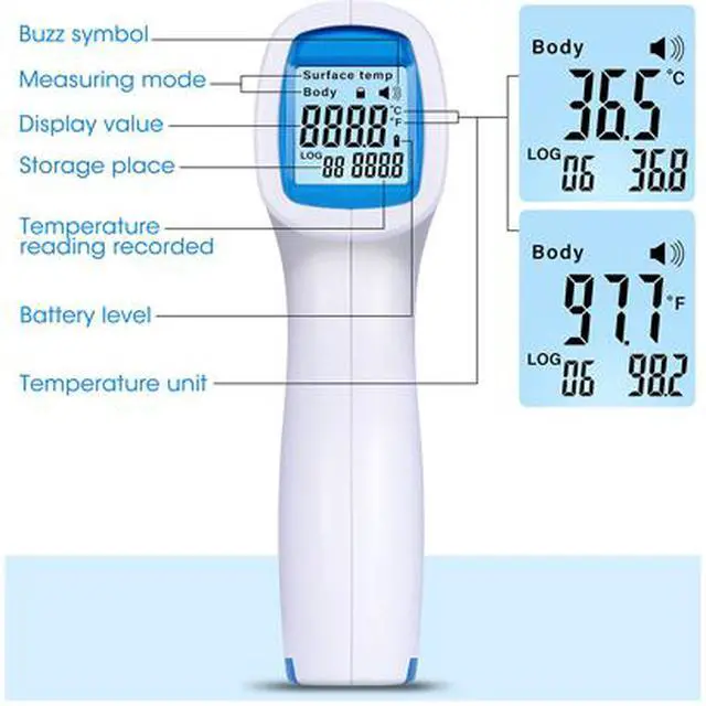 Alt view image 3 of 4 - Banne Non-Contact Infrared Forehead Digital Thermometer Accurate Instant Reading for Adults and Kids