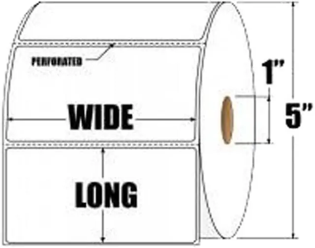 Main image of Zebra 10025482 8000D Lab Coated Paper, 2" x 1.9375" Direct Thermal Labels, White, 1000 Labels/Roll - 1 Case (6 Rolls)