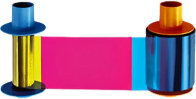 Main image of HID Fargo 045210 ECO YMCKOK Full-color Ribbon with 2 Resin Black Panels and Clear Overlay Panel, 500 Images - 1 Each