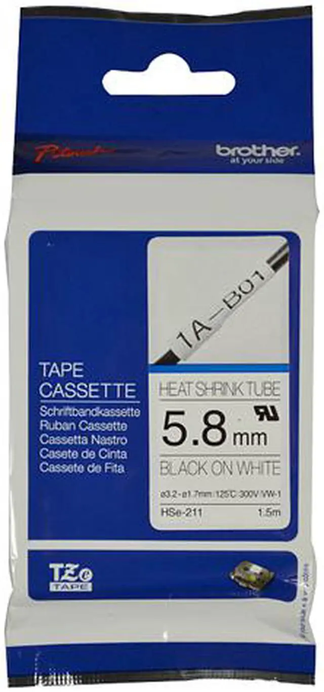 Alt view image 2 of 2 - BROTHER HSE211 Heat Shrink Tubing 0.23" x 5 ft., White