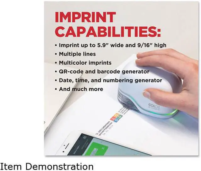Alt view image 3 of 7 - Digital Marking Device, Customizable Size and Message with Images, White 039201