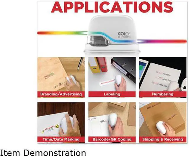 Alt view image 5 of 7 - Digital Marking Device, Customizable Size and Message with Images, White 039201