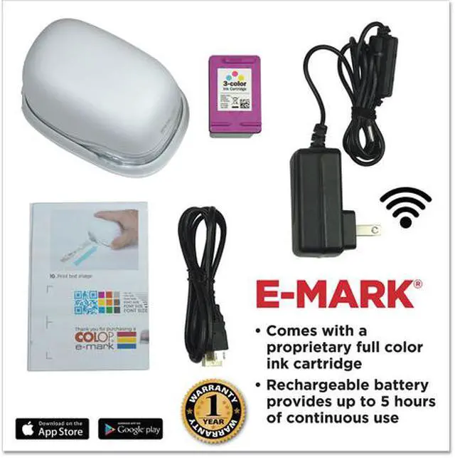 Main image of Digital Marking Device, Customizable Size and Message with Images, White 039201