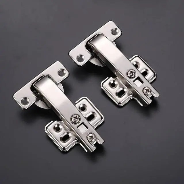 Alt view image 7 of 7 - Cabinet Hinges, 2 Pieces Lazy Susan Hinge Face Frame Plate 90 Degree Soft Close Hinges for Kitchen Cabinets 3D Adjustable Hidden Hinges Corner Cabinet Door Hinges for Folded Door