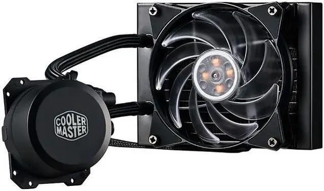 Alt view image 12 of 12 - Cooler Master MasterLiquid ML120L RGB Close-Loop CPU Liquid Cooler, 120mm Radiator, Dual Chamber RGB Pump, Dual MF120R RGB Fans, RGB Lighting for AMD Ryzen/Intel LGA1200/1151 LGA 1700 Compatible