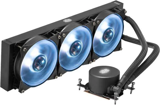Alt view image 6 of 15 - Cooler Master MasterLiquid ML360 RGB Thread Ripper TR4 Edition Close-Loop CPU Liquid Cooler, 360mm Radiator, Dual Chamber RGB Pump, Triple MF120R Fans, RGB Lighting